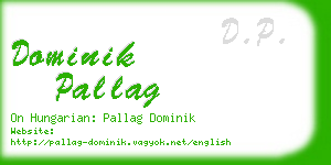 dominik pallag business card